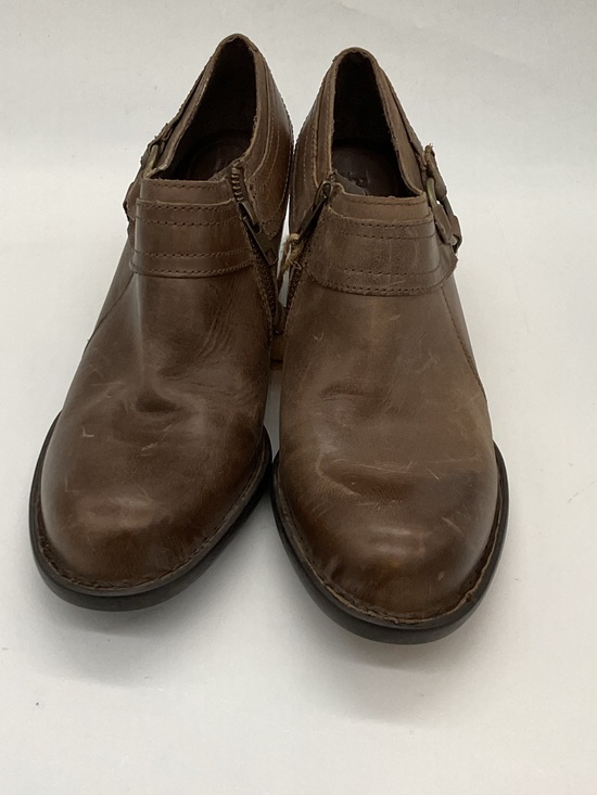 Born Shoes - Born Light Brown Leather Ankle Booties